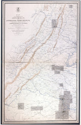 1869 Map of Gettysburg PA and Appomattox Virginia