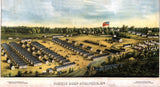 1864 Aerial Map of Cival War Parole Camp Annapolis Maryland