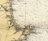 1933 Nautical Chart Map of Cape Elizabeth to Cape Cod