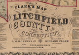 1859 Map of Litchfield County Connecticut