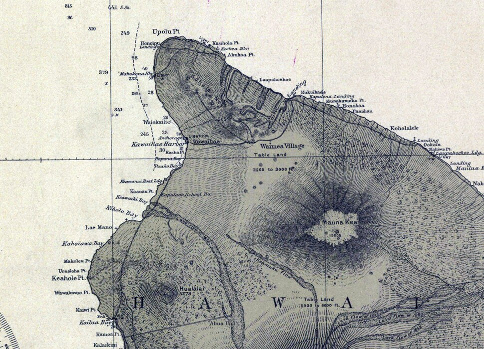 1902 Nautical Map of the Hawaiian Islands