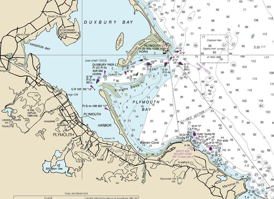 2013 Nautical Chart Map of Cape Cod Bay Massachusetts