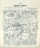 1879 Farm Line Map of Archer County Texas