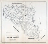 1879 Farm Line Map of Austin County Texas