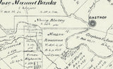 1879 Farm Line Map of Bastrop County Texas