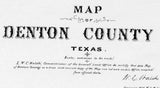 1879 Farm Line Map of Denton County Texas