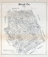 1879 Farm Line Map of Erath County Texas