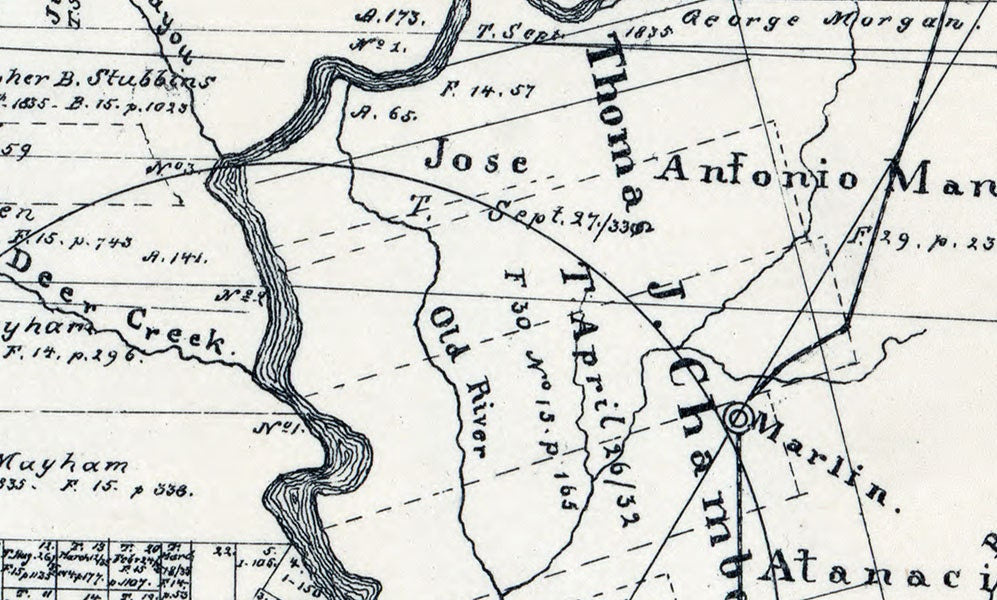 1879 Farm Line Map of Falls County Texas