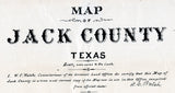 1879 Farm Line Map of Jack County Texas Jacksboro