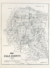 1879 Farm Line Map of Polk County Texas