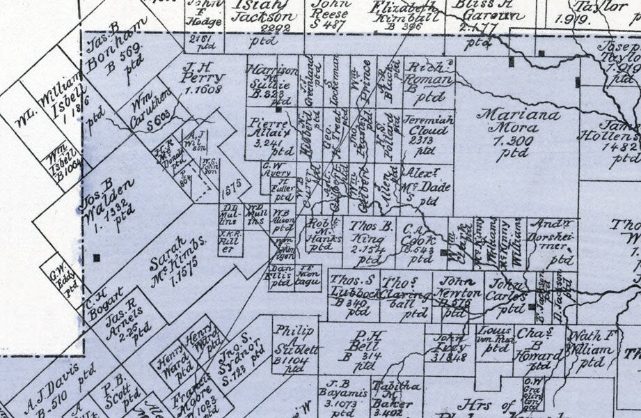 1876 Map of Hamilton County Texas