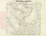 1870 Map of Denton County Texas