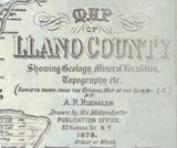 1875 Farm Line Map of Llano County Texas
