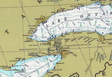 1997 Nautical Map of The Great Lakes