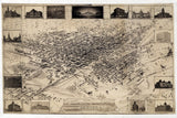 1881 Panoramic Map of Denver Colorado