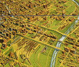 1908 Panoramic Map of Denver Colorado