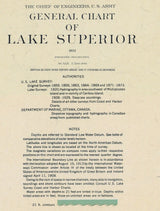 1932 Nautical Map of Lake Superior