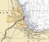 2002 Nautical Map of Lake Michigan