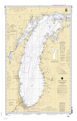 2002 Nautical Map of Lake Michigan