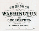 1869 Map of Washington DC and Georgetown