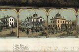 1867 Panoramic Map of Saginaw City Michigan