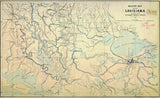 1863 Military Map of Louisiana and New Orleans