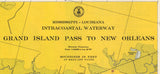 1967 Map of Grand Island Pass to New Orleans