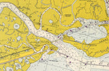 1967 Map of Grand Island Pass to New Orleans