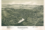 1897 Aerial Map of Canonsburg Washington County PA