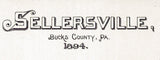 1894 Aerial Map of Sellersville Bucks County Pennsylvania