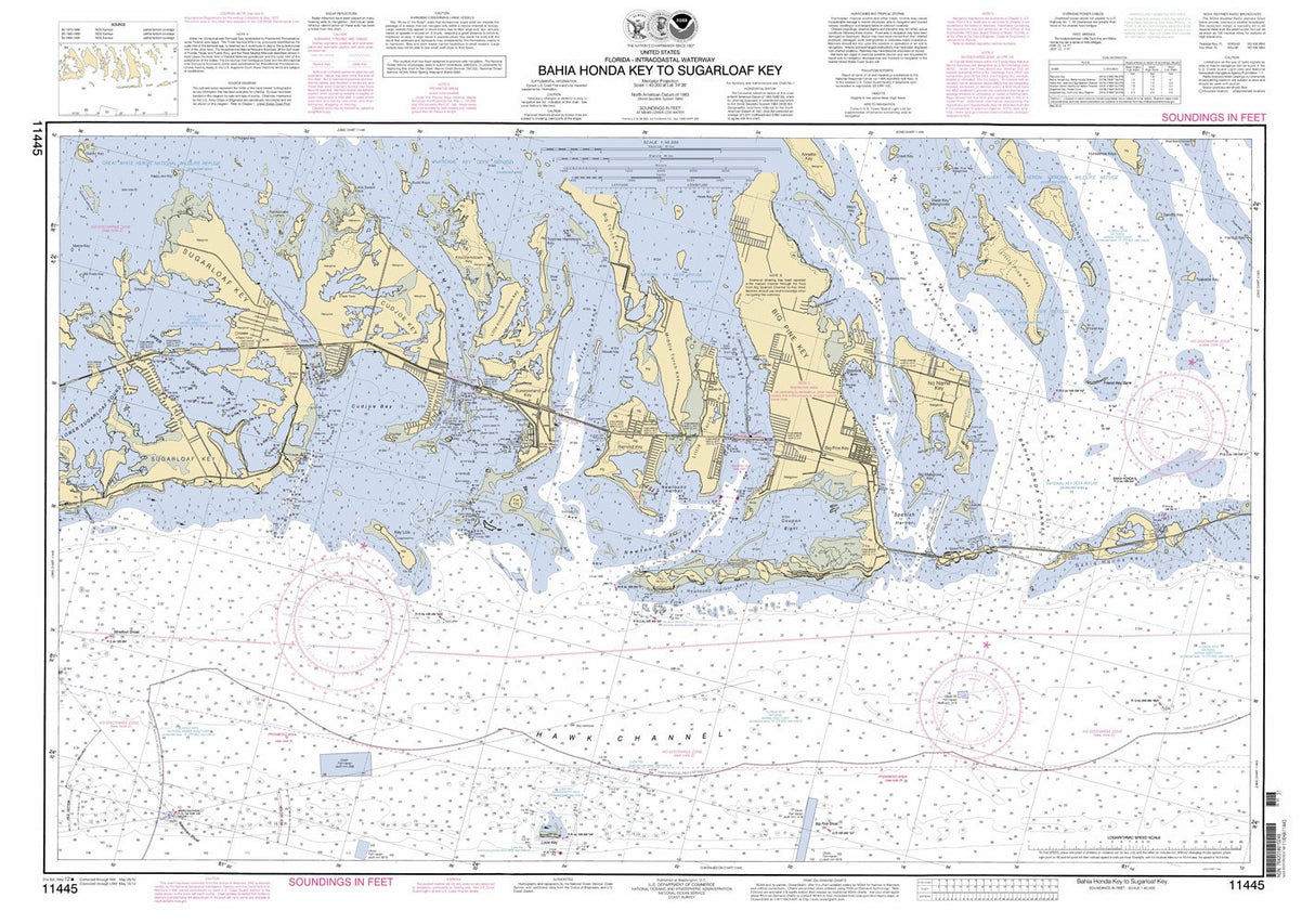 2012 Nautical Map of Bahia Honda Key to Sugarloaf Key Florida