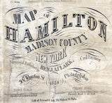 1858 Map of Hamilton Madison County New York