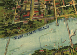 1915 Panoramic Map of West Palm Beach Florida