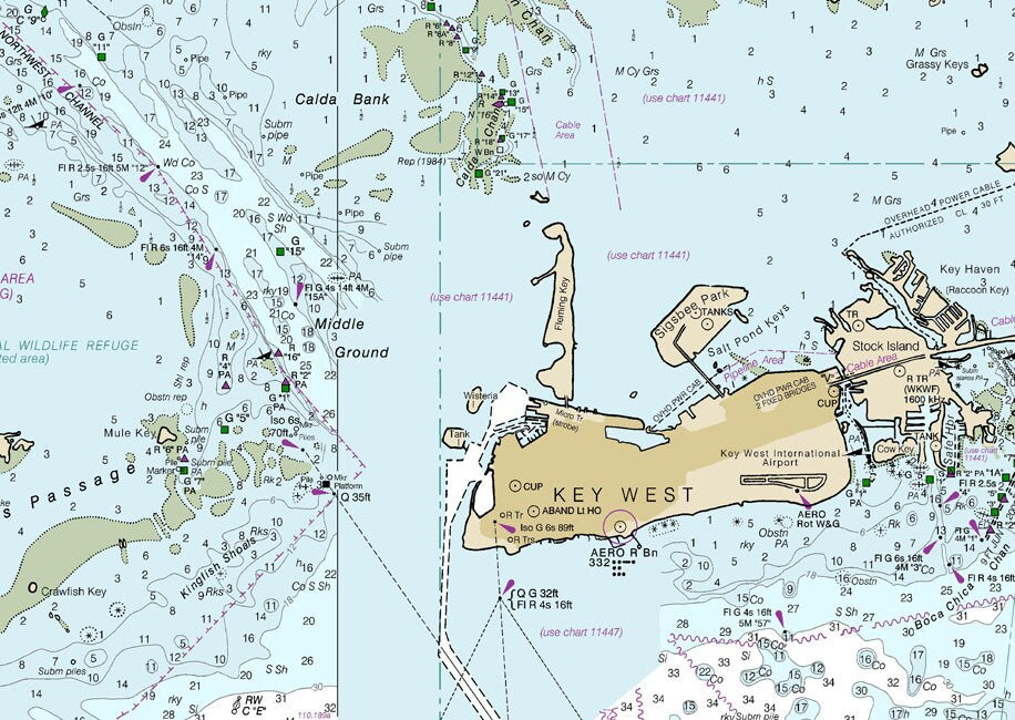 2012 Nautical Map of Sombrero Key to Sand Key Florida