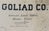 1896 Farm Line Map of Goliad County Texas