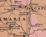 1912 Map of Palestine in the time of Jesus Jerusalem