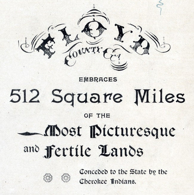 1895 Map of Floyd County Georgia