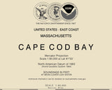 2013 Nautical Chart Map of Cape Cod Bay Massachusetts