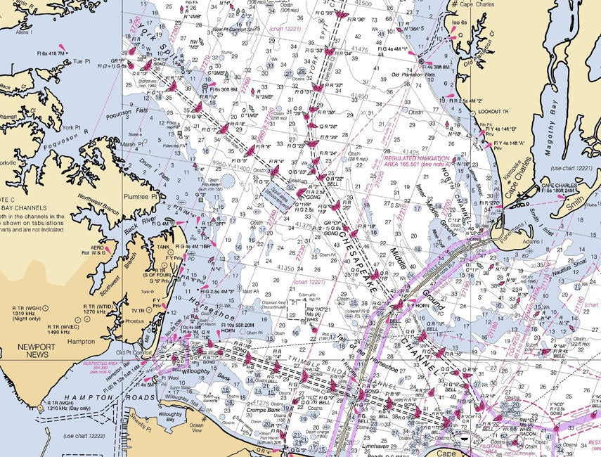 2004 Nautical Chart of the Chesapeake Bay