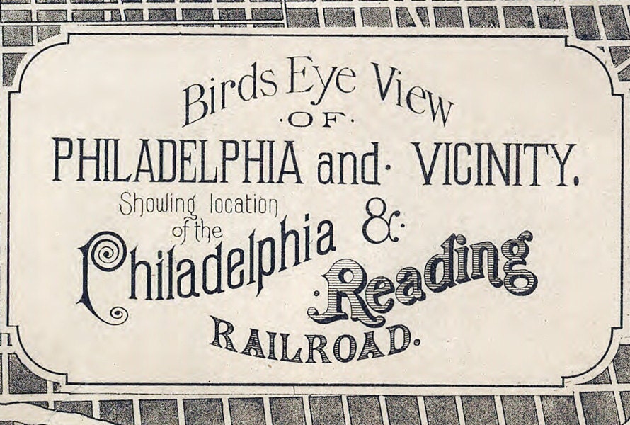 1870 Panormaic Map of Philadelphia Pa