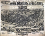 1885 Panoramic Map of Chester Pennsylvania