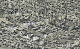 1890 Panoramic Map of Carbondale Pennsylvania
