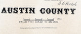 1879 Farm Line Map of Austin County Texas