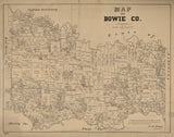 1879 Farm Line Map of Bowie County Texas