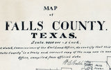 1879 Farm Line Map of Falls County Texas