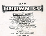 1876 Map of Brown County Texas