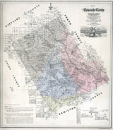 1876 Map of Comanche County Texas