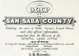 1876 Map of San Saba County Texas