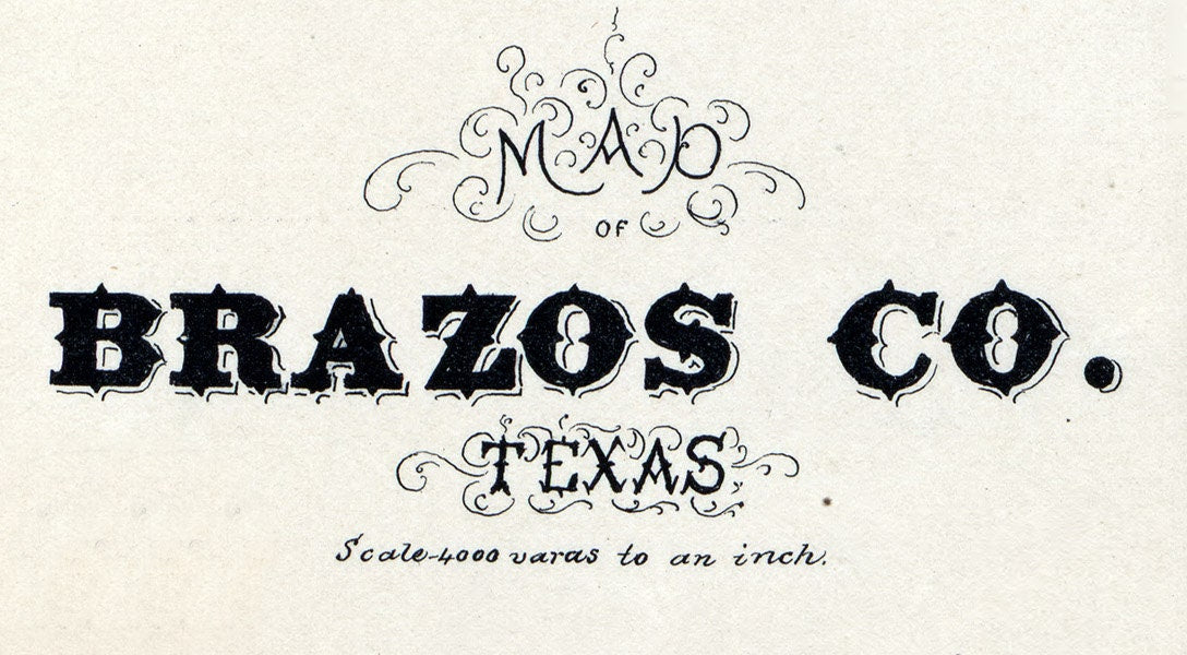 1879 Map of Brazos County Texas