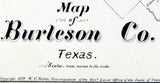 1879 Map of Burleson County Texas
